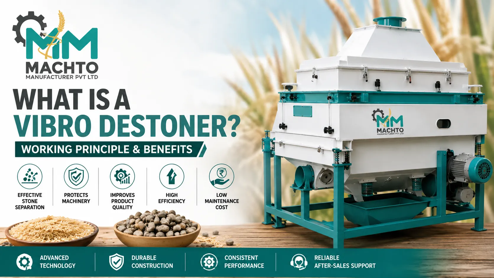 You are currently viewing What is a Vibro Destoner? Working Principle & Benefits